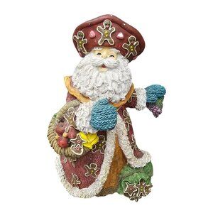 Saint Nicholas Santa Claus Gingerbread Christmas Holiday Decor Statue